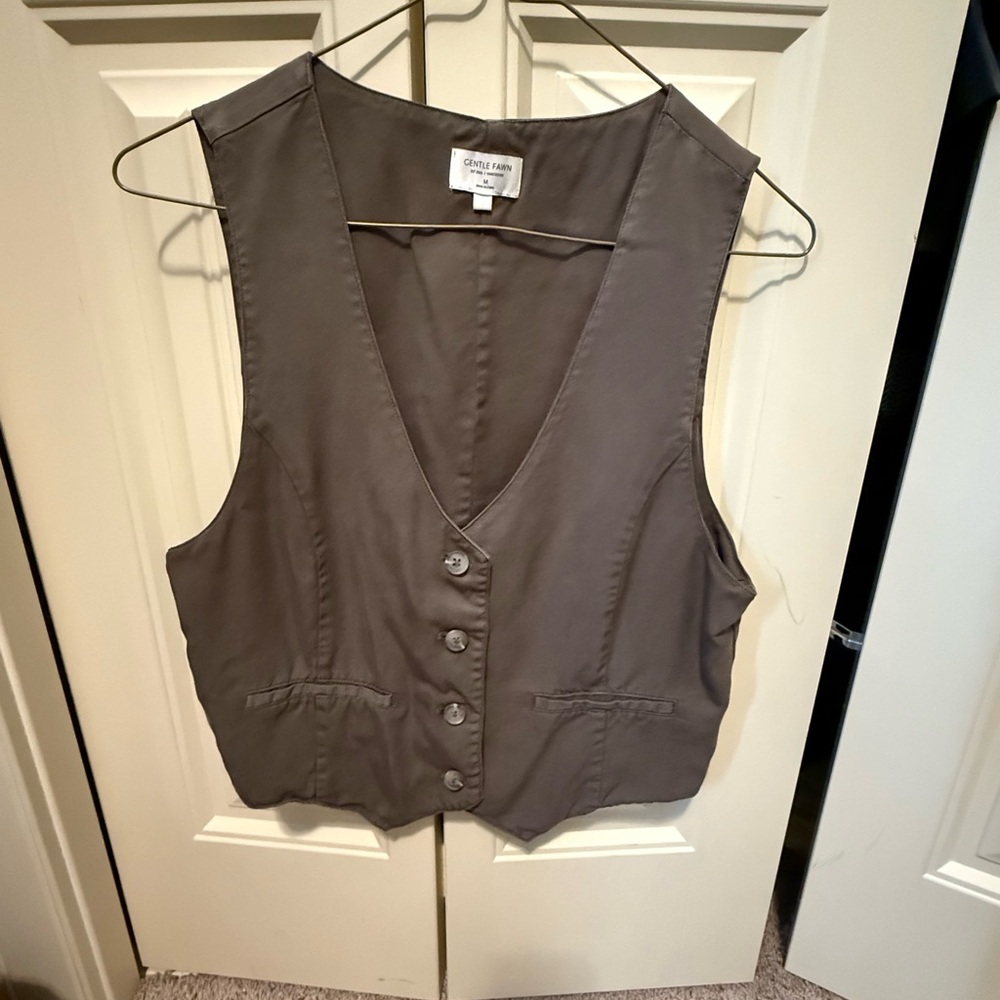 Gentle Fawn olive green Button-Up Vest